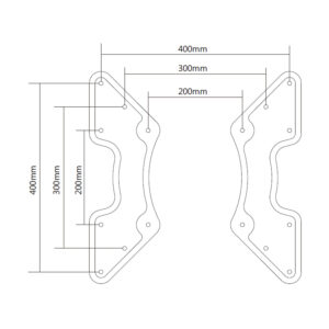 Adaptador VESA KIMEX 010-0044 para pantallas de 32"-55"