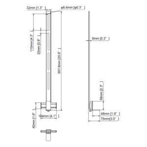 Soporte para barra de sonido compatible con KIMEX 031 032 sku 031-1036