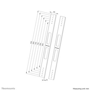 Kit de extensión VESA Neomounts AWL-250BL18