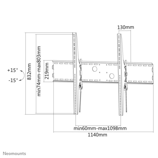 Soporte de Pared Neomounts para Televisores LCD/LED/Plasma hasta 100"