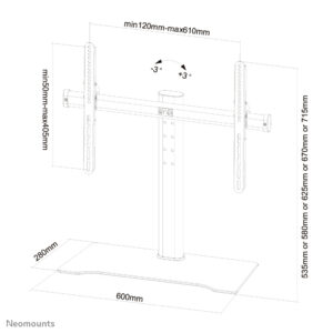 Soporte de Escritorio FPMA-D1250BLACK para Pantallas hasta 60"