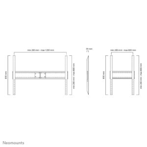 Soporte de Pared Neomounts LFD-W1500 para Pantallas hasta 100"