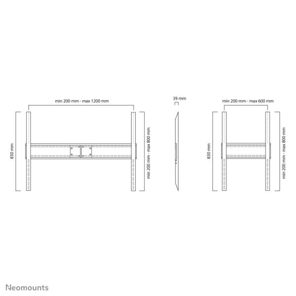 Soporte de Pared Neomounts LFD-W1500 para Pantallas hasta 100"