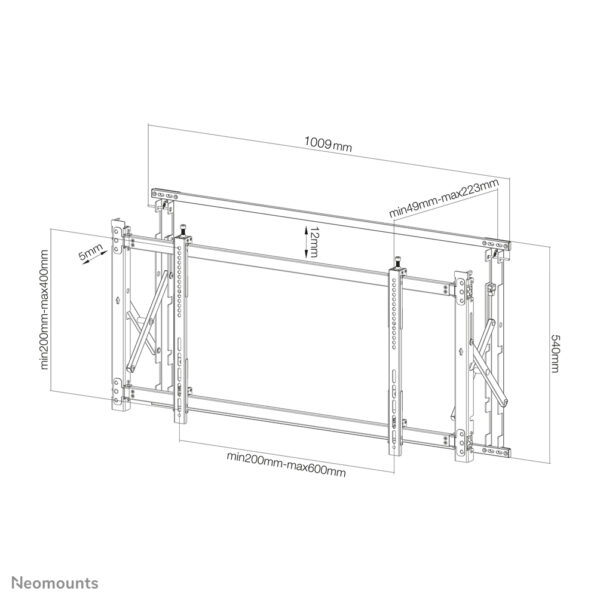 Soporte de pared Neomounts para televisores LCD/LED/Plasma hasta 55" LED-VW1750BLACK