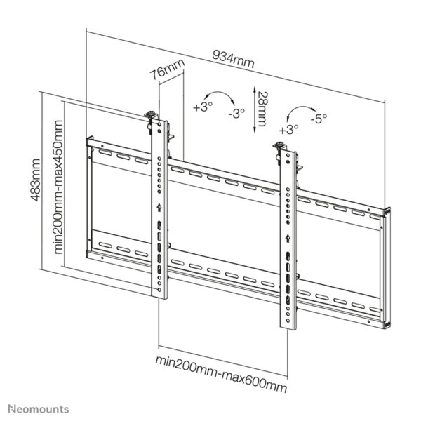 Soporte de pared Neomounts para televisores LCD/LED/Plasma hasta 75"