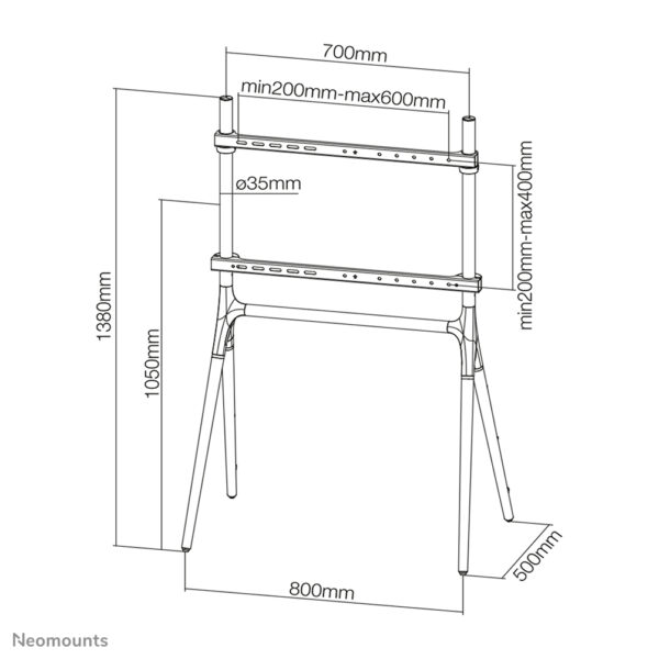 Soporte de suelo Neomounts NM-M1000WHITE