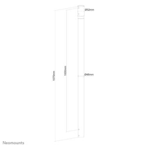 Barra de extensión Neomounts NS-EP100BLACK para soportes de techo