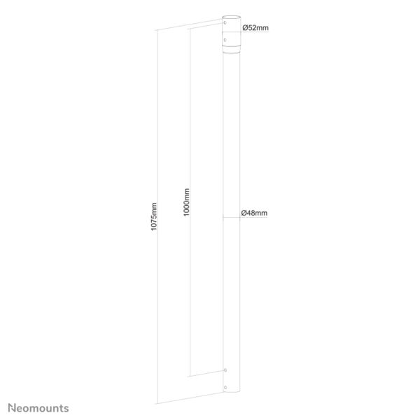 Barra de extensión Neomounts NS-EP100BLACK para soportes de techo