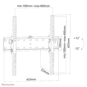 Soporte de pared inclinable Neomounts FPMA-W350BLACK