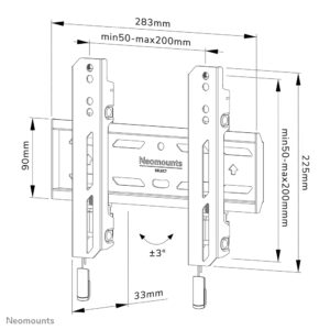 Soporte de pared Neomounts WL30S-850BL12