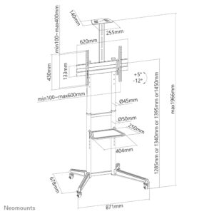 Soporte de Suelo Móvil Neomounts FL50-550BL1