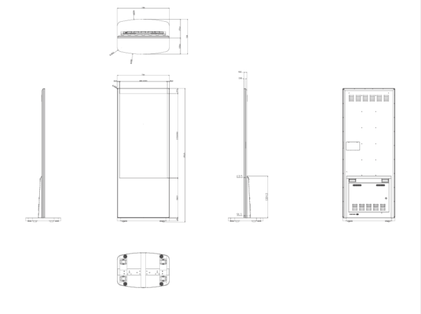 Póster Táctil Freestanding de 55" PCAP L55HD9-TW