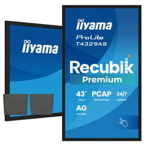 Pantalla Interior Táctil Iiyama 43" + Sop. Pared + Recubik Premium