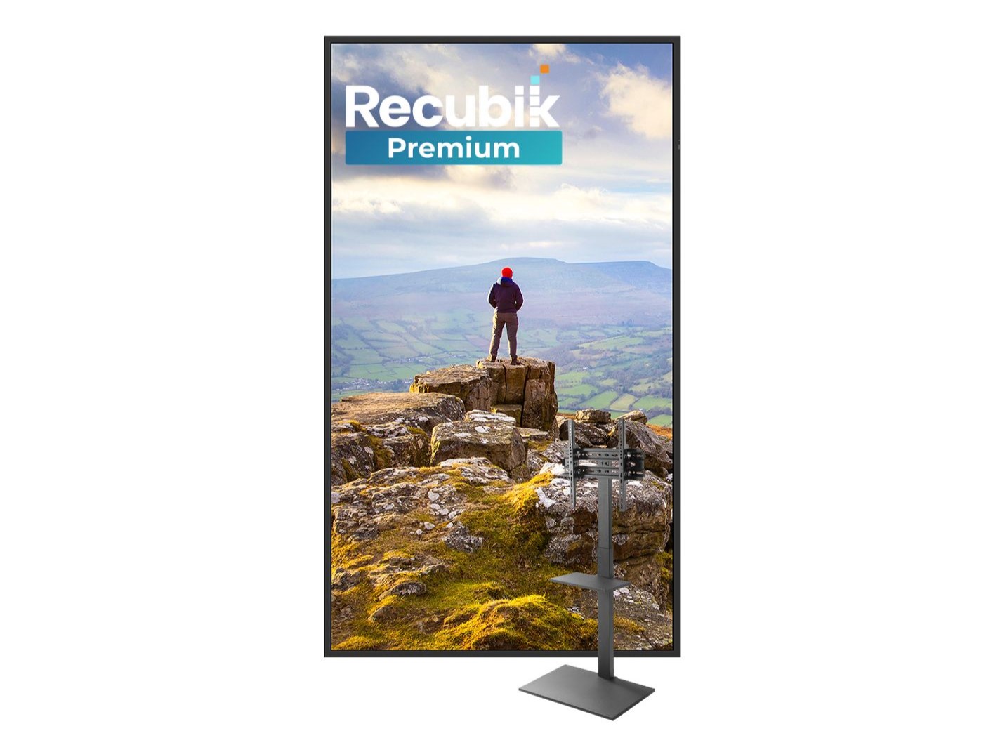 Pantalla Sharp MultiSync 55" 4K UHD E559 + Sop. Suelo + Recubik Premium